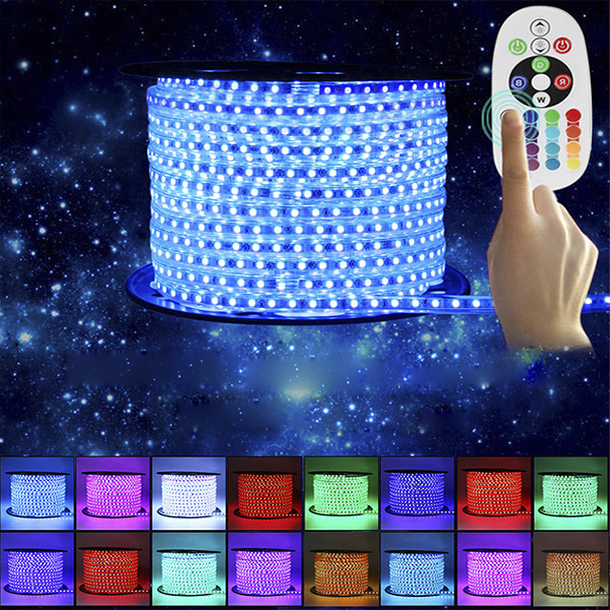 AC110/220V 750/1500W, PWM LED Bluetooth Music Time RGB Wireless IR 24 keys Infrared Remote Controller, For 164 or 328Ft RGB 5050 High Voltage led strip lights AC110/220V 750/1500W, PWM LED Bluetooth Music Time RGB Wireless IR 24 keys Infrared Remote Controller, For 164 or 328Ft RGB 5050 High Voltage led strip lights